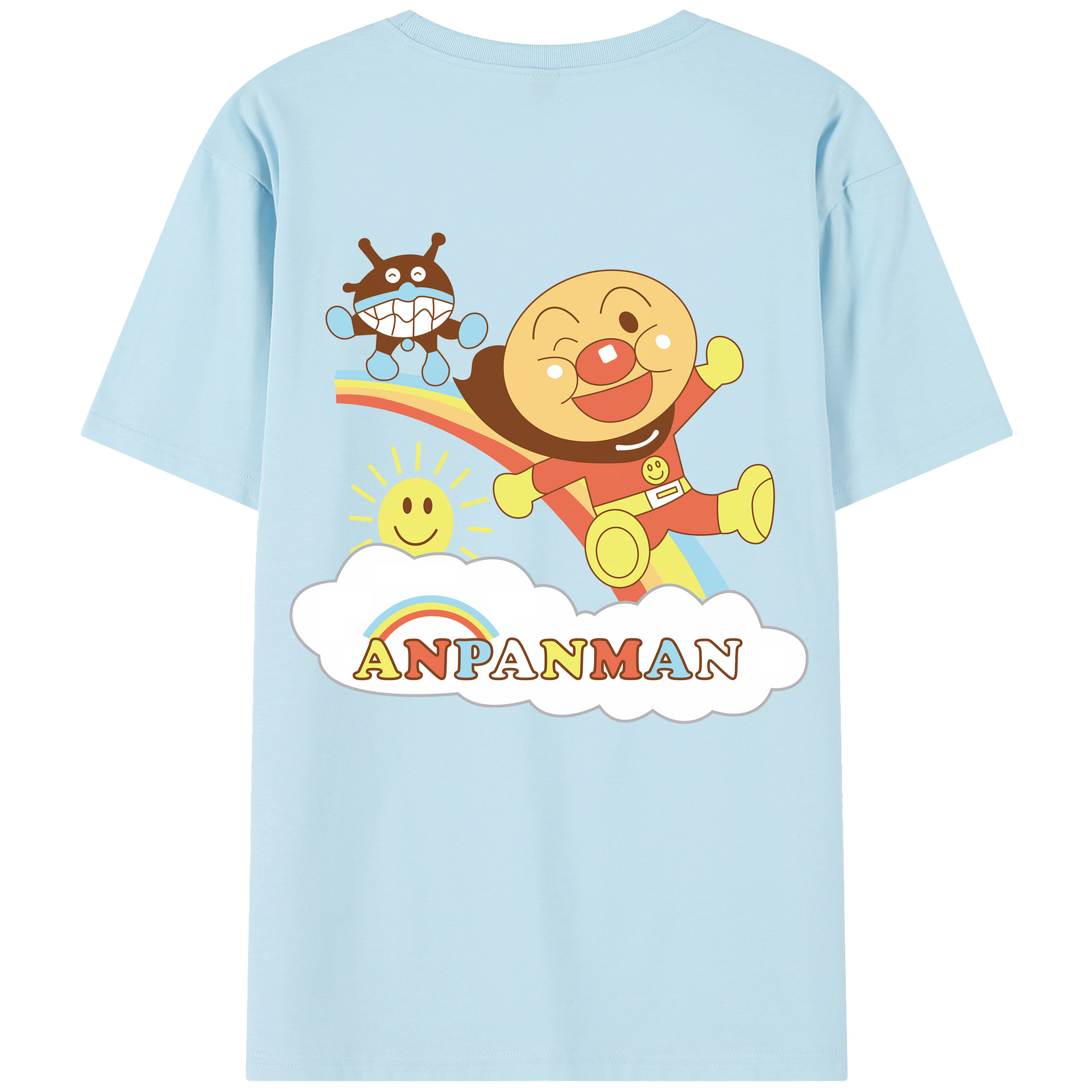 （画像用） アンパンマン Anpanman 綿100％半袖Tシャツ（背面プリント）